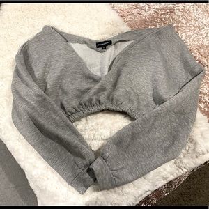 pretty little thing cropped sweatshirt